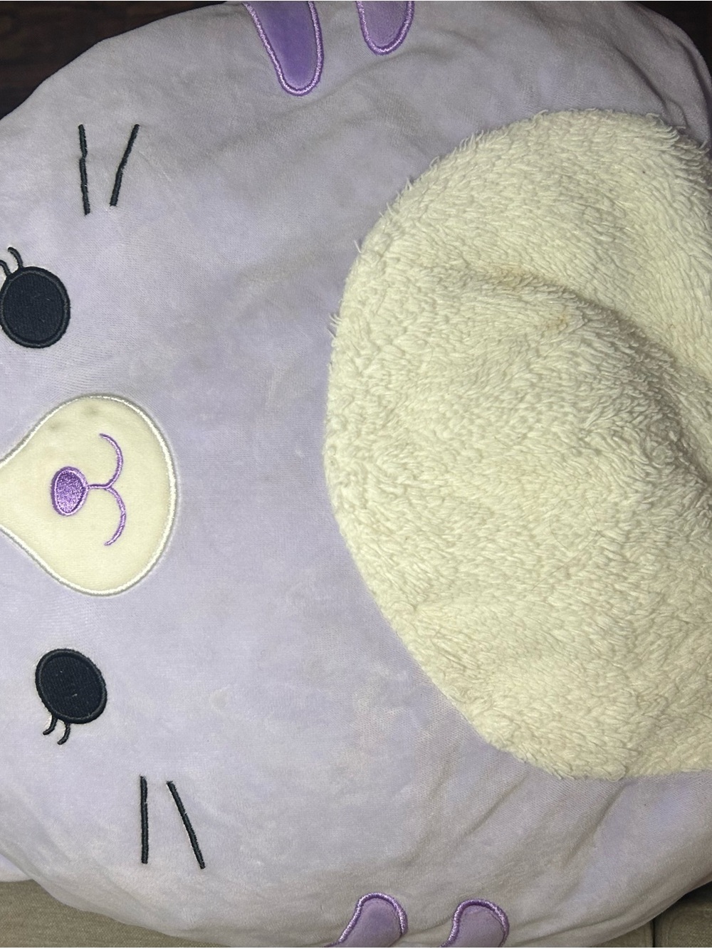 Squishmallows Lavender and Cream Plush Pillow